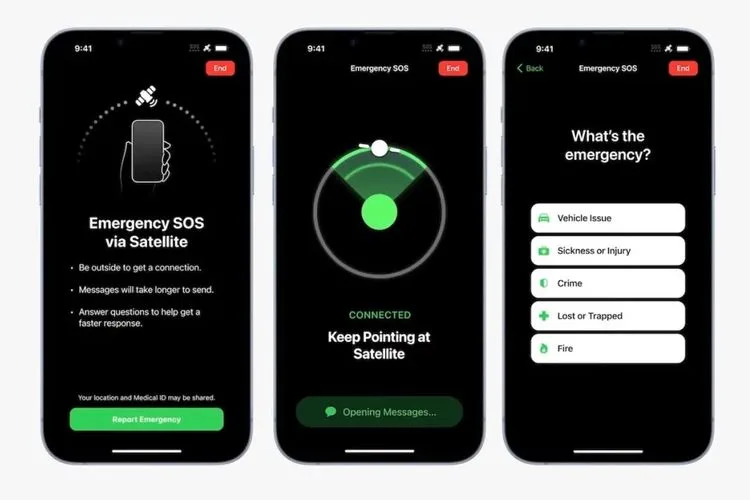 Pengguna iPhone Bakal Bisa Telepon Langsung Lewat Satelit Starlink, Begini Cara Kerjanya 10 Ilustrasi fitur konektivitas satelit iPhone 14. (Apple)