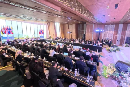 Suasana agenda The 41st HAPUA Council Meeting yang diselenggarakan di Labuan Bajo, Kabupaten Manggarai Barat, Nusa Tenggara Timur, pada Jumat (3/10).