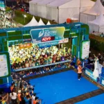 Antusiasme 6.500 peserta yang memadati garis start menanti momen flag off pada gelaran PLN Electric Run tahun 2024 lalu.