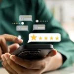 Ilustrasi customer trust melalui rating dan ulasan digital pelanggan