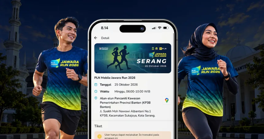 PLN Mobile Jawara Run 2026, event lari 5K di KP3B Kota Serang pada 25 Oktober 2026