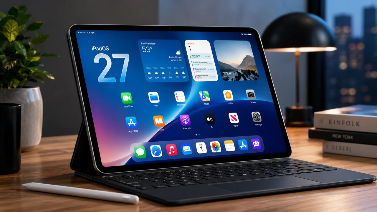 iPadOS 27 membuat iPad makin mirip Mac dengan multitasking, menu bar, Files, dan Apple Intelligence.